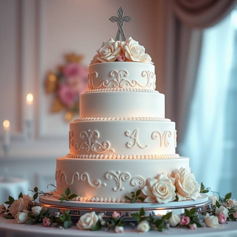 Gâteau de mariage décoré