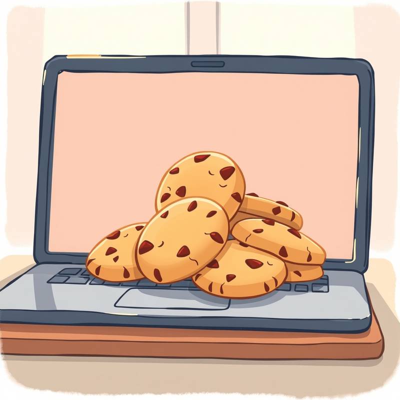 Illustration de cookies sur un ordinateur