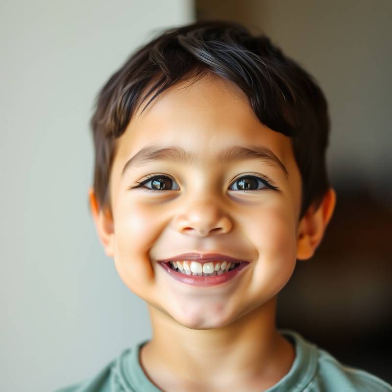 Portrait d'enfant souriant