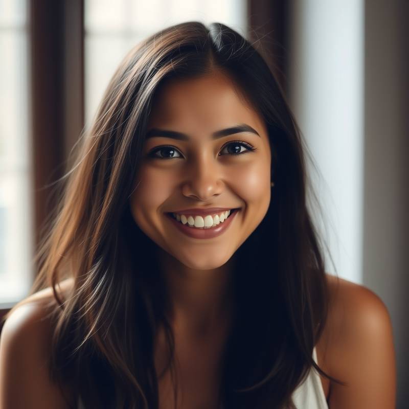 Portrait d'une jeune femme souriante
